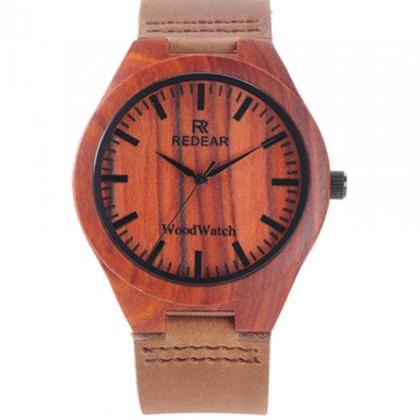 Red Wooden Bamboo Watch Fashion Watches Couple..
