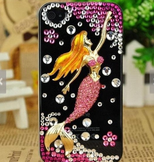 Mermaid Iphone 6 Case, Iphone 6 Plus Case,samsung Galaxy S6 Case S6 Edge Iphone 4s Case,iphone Hard Case,iphone 5 Case,iphone 5s Case,bling