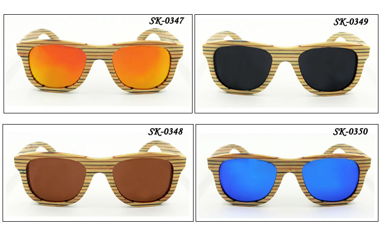 New Fashion Bamboo Sunglasses UV400 Polarized Glasses